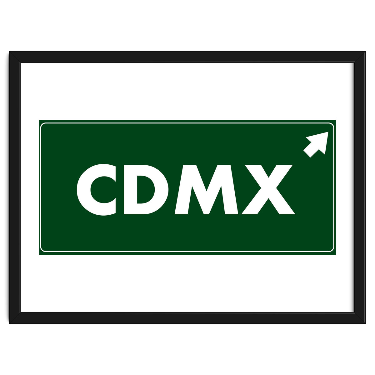 Let`s go to CDMX, Mexico! Green road sign