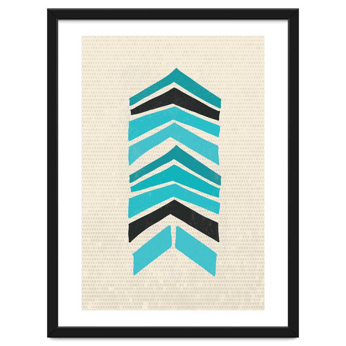 Retro Chevron Print Blue Variation