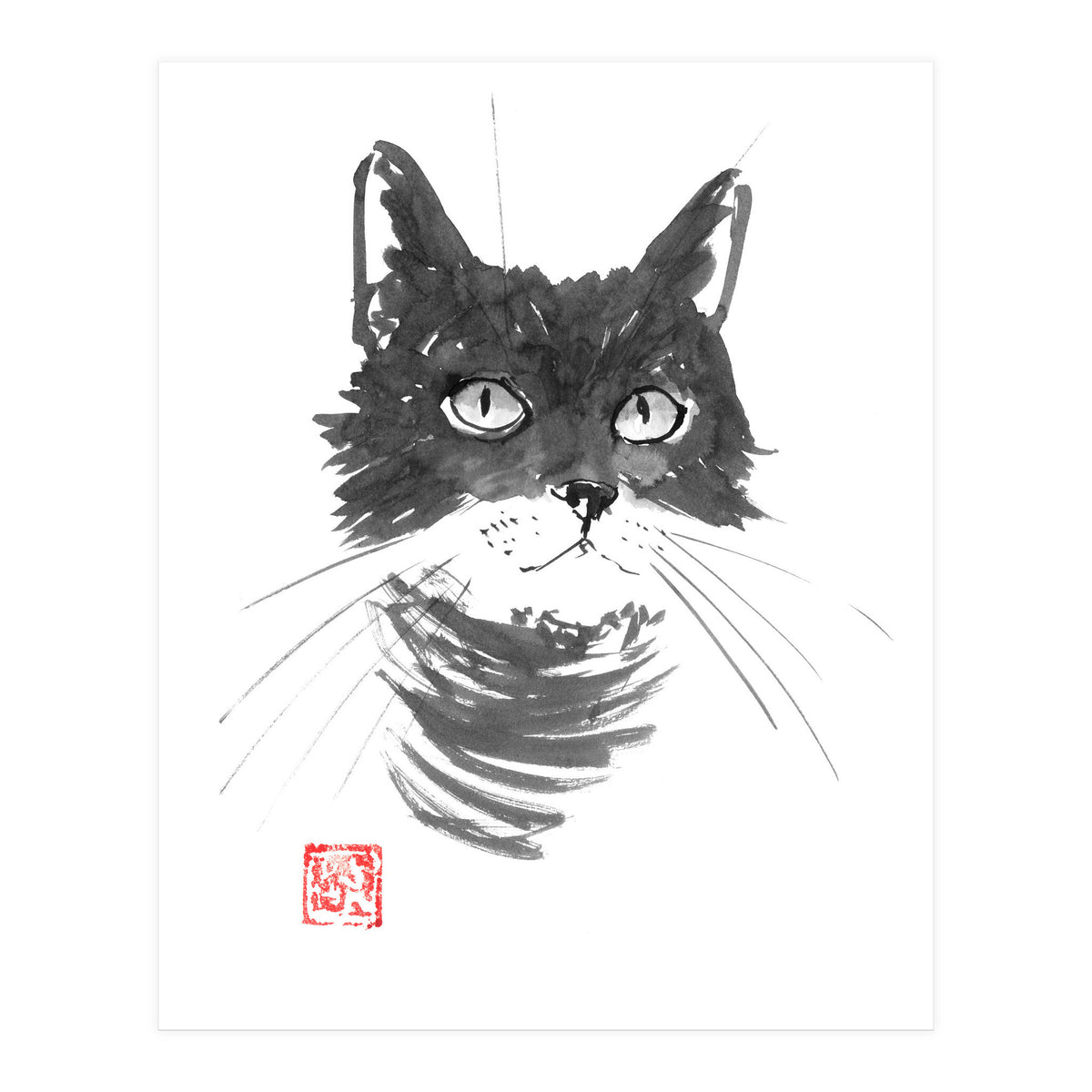 Chat Gris (Print Only)