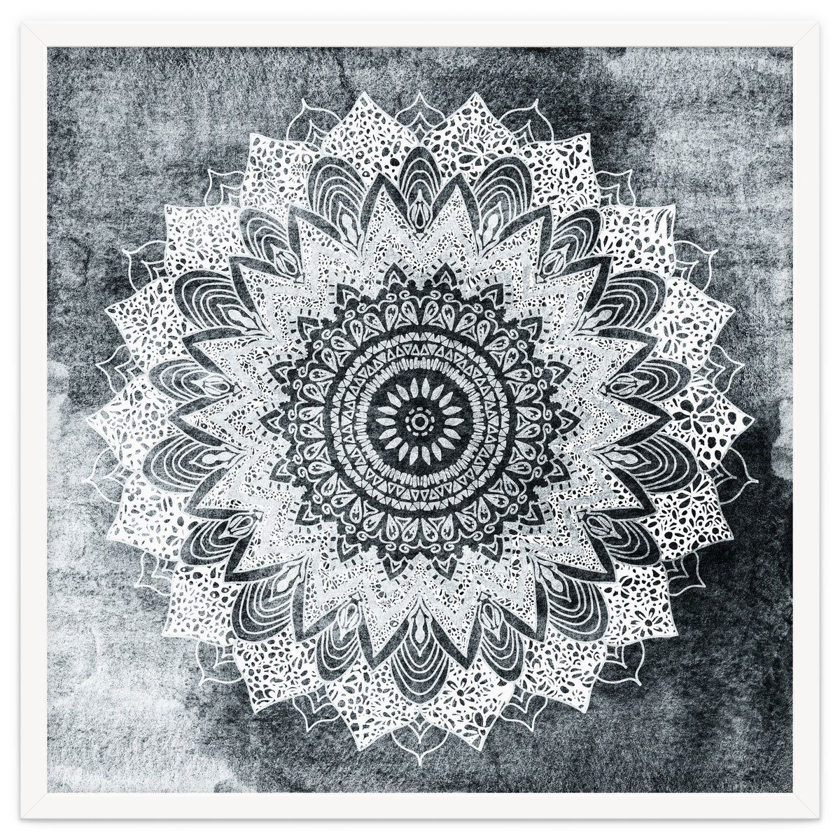 Bohochic Mandala In Gray