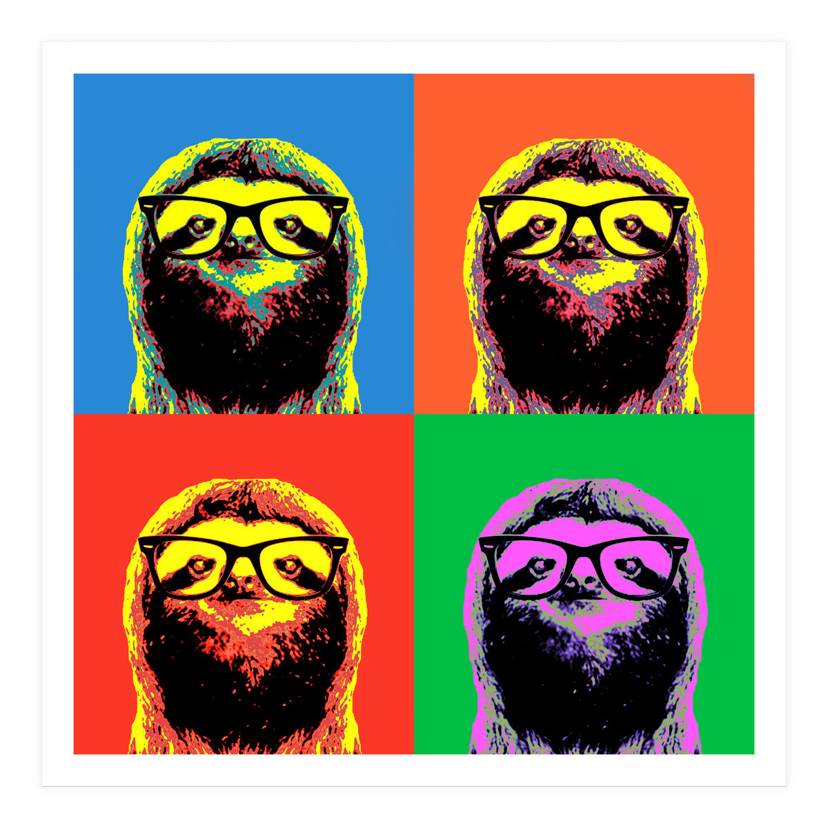 Four Colors Sloth (Print Only)