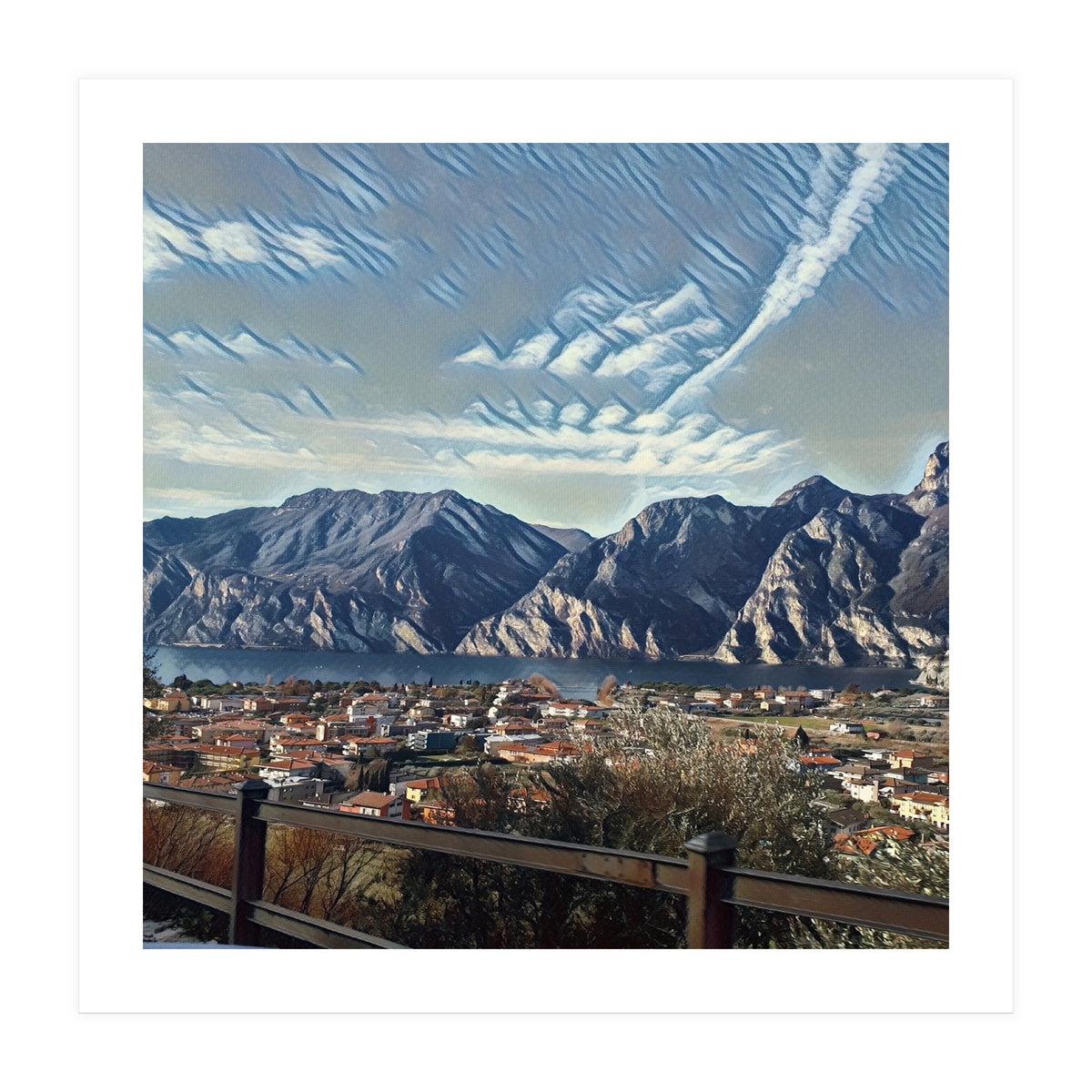 Side way to Lake Garda, Italy. (Print Only)