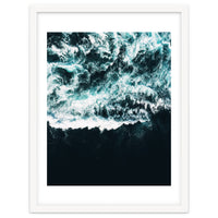 Oceanholic, Sea Waves Dark Photography, Nature Ocean Landscape Travel Eclectic Graphic Design