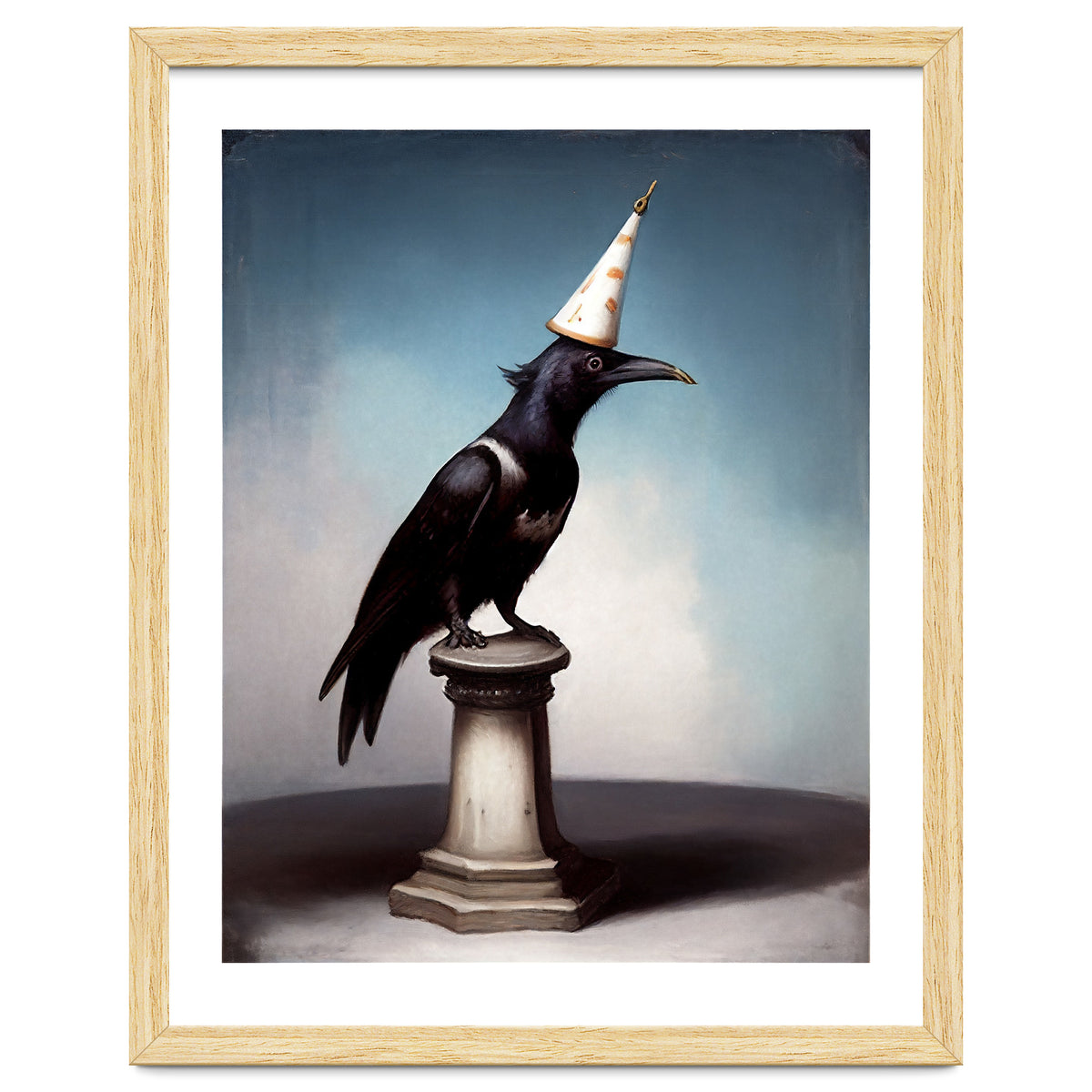 Crow In A Party Hat Gothic Painting
