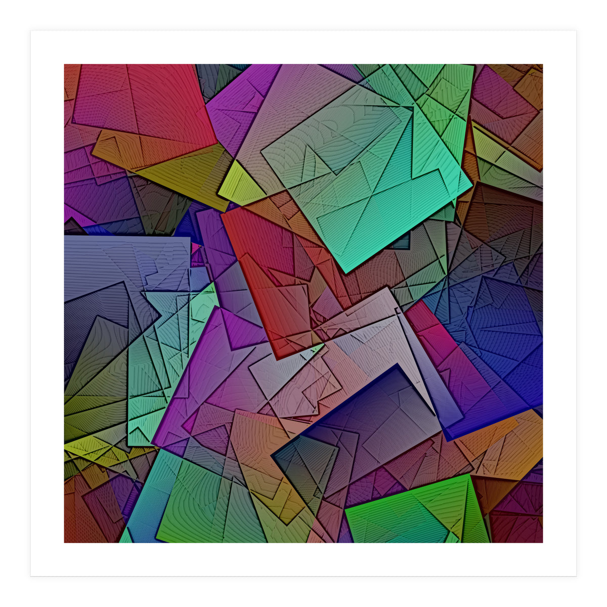 Squares In Drawing (Print Only)