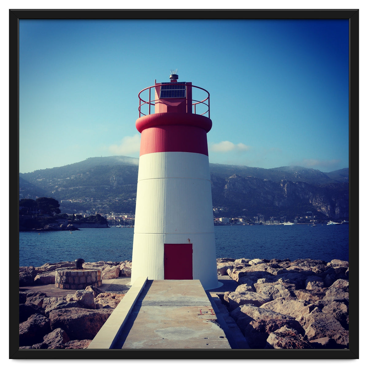 Red and white lighthouse