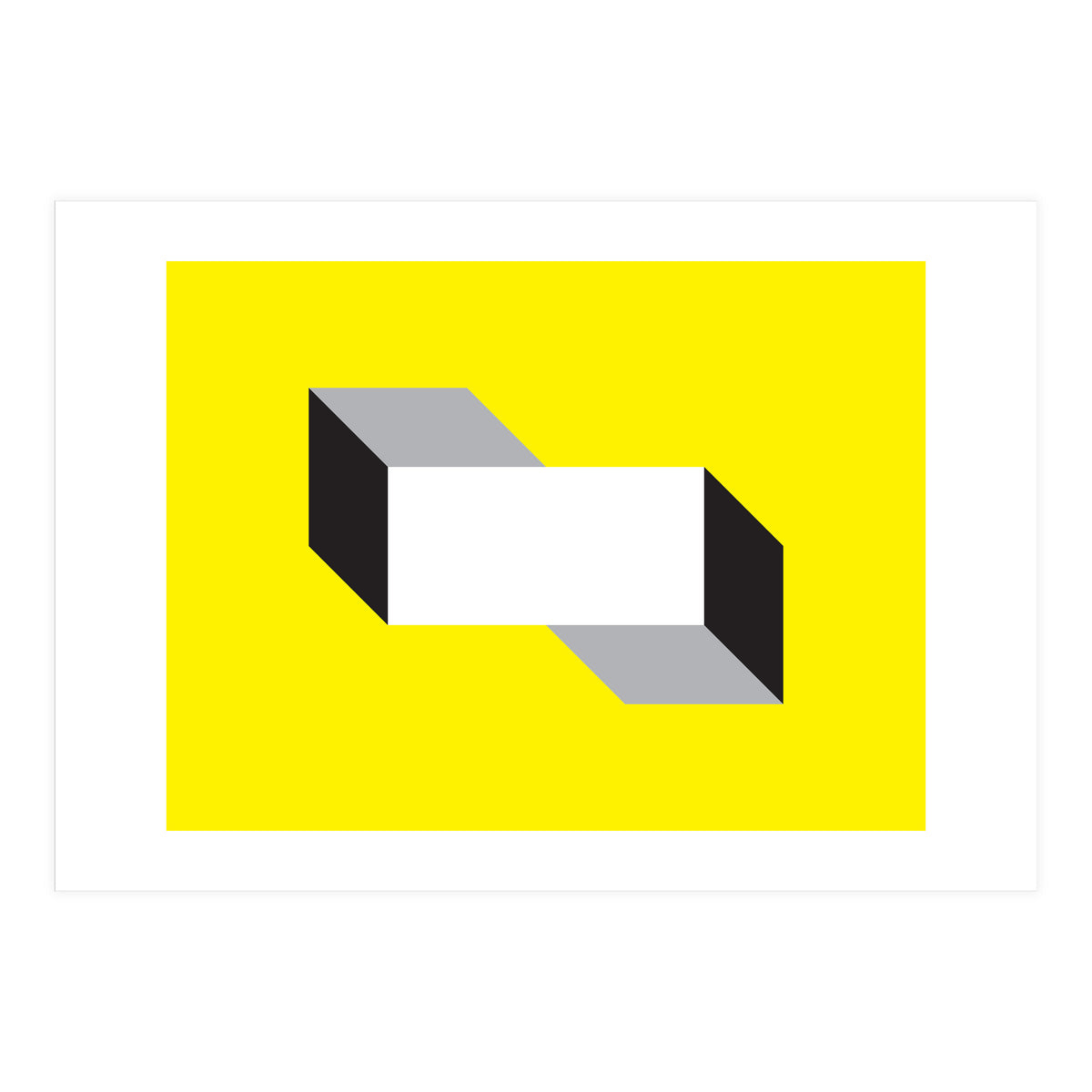 Geometric Shapes No. 50 - yellow, black & grey (Print Only)