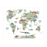 Dinosaur World Map  (Print Only) thumbnail