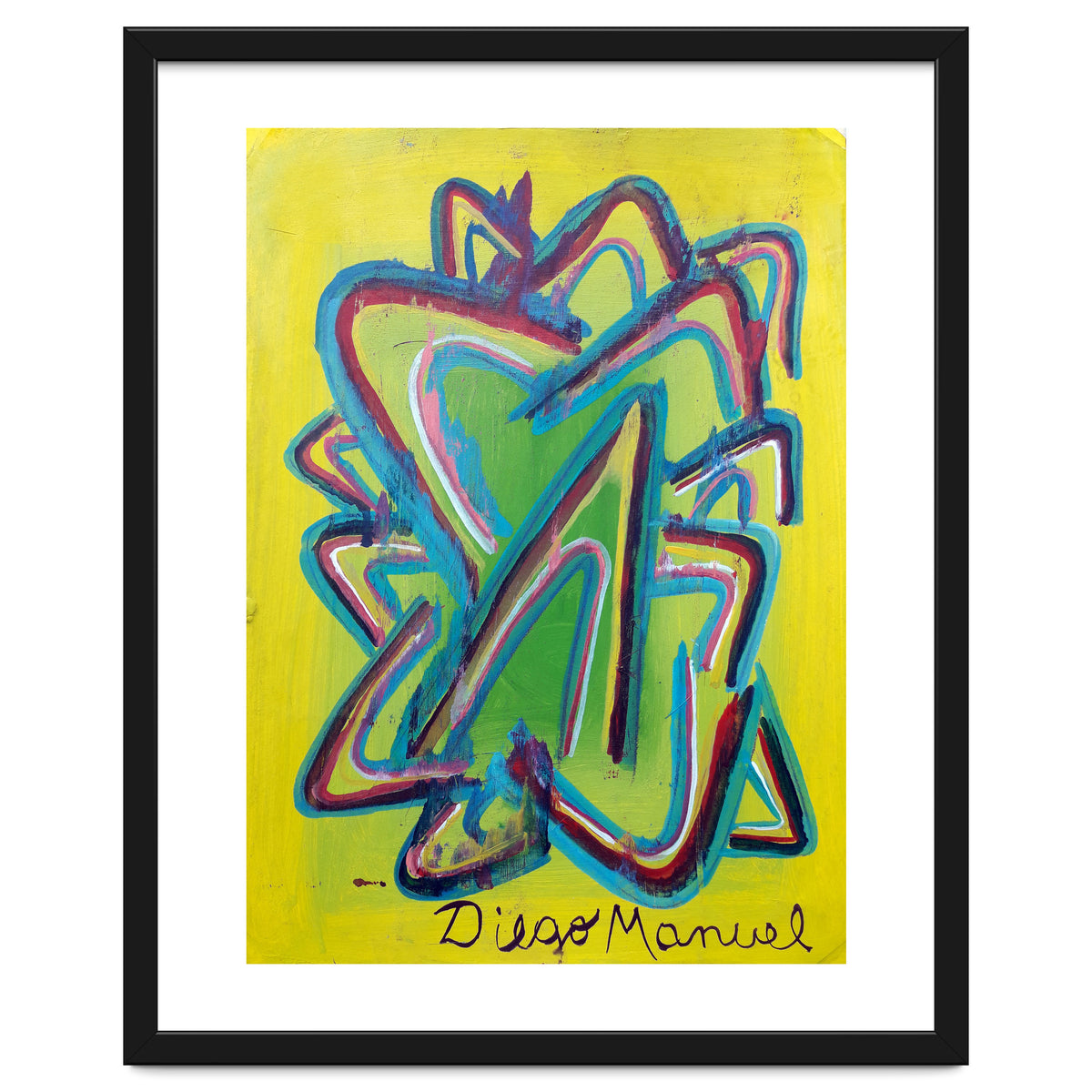 Forma Celeste Sobre Amarillo 2