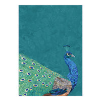 Perfect Peacock Turquoise Portrait (Print Only)