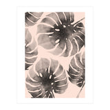 Monstera pink and gray watercolor (Print Only) thumbnail