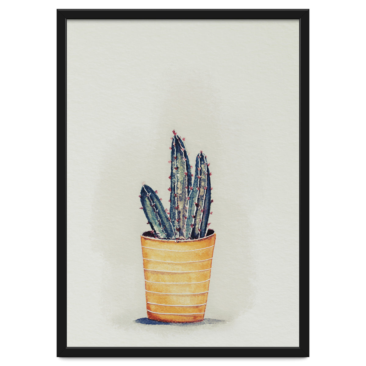 Cactus in yellow pot