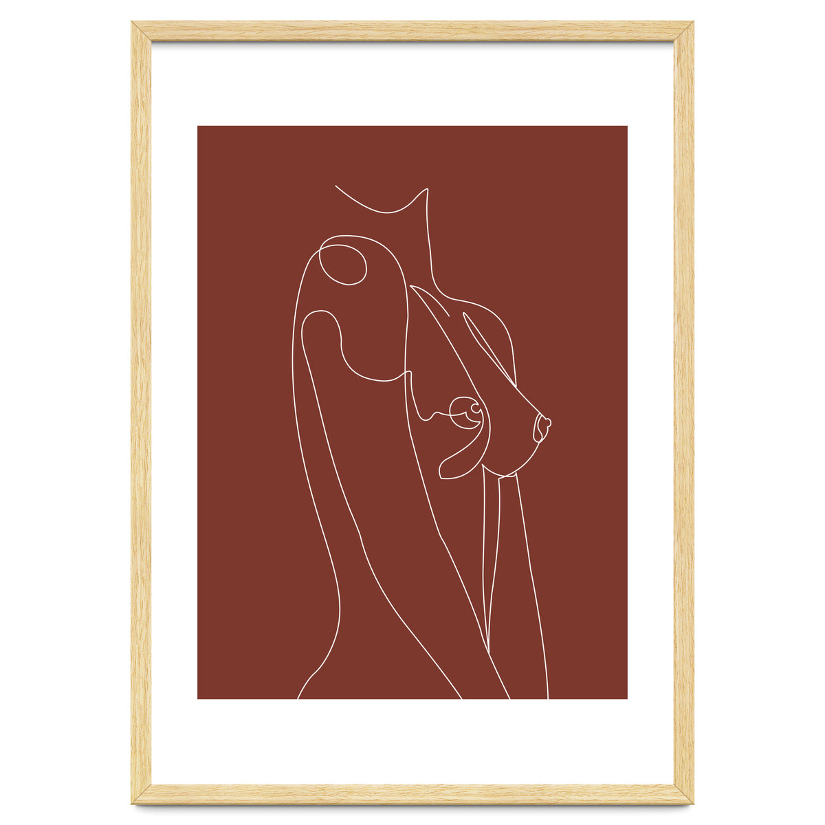 Female chest line-brown