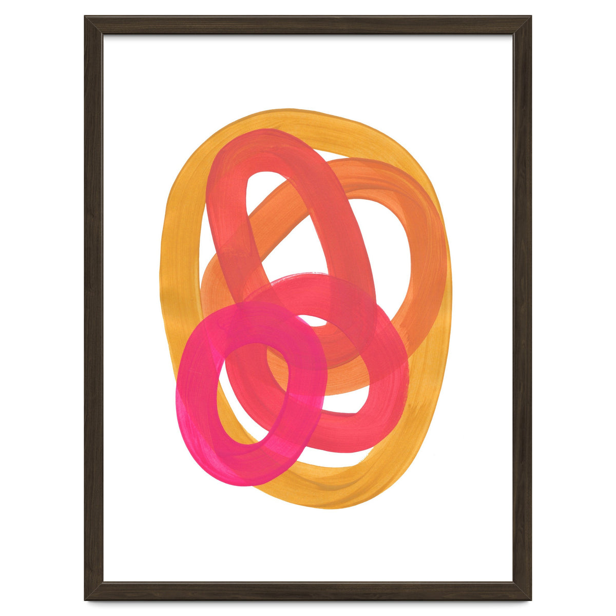 Warm Candy Colors Magenta Yellow Nesting Circles Ombre