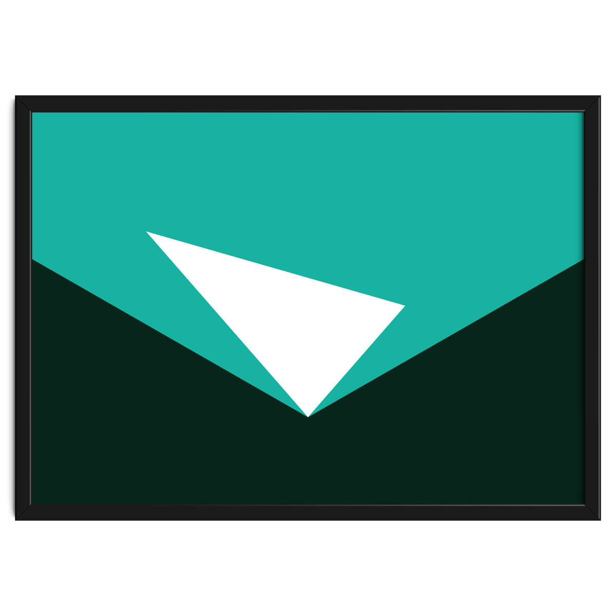 Geometric Shapes No. 57 - turquoise & black