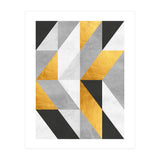 Gray and Gold Composition I (Print Only) thumbnail