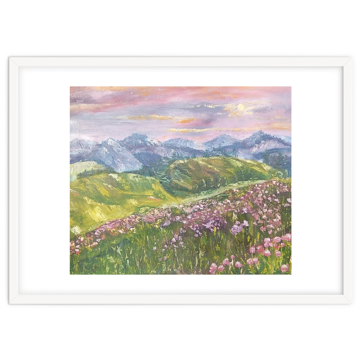 Sunset in the mountains