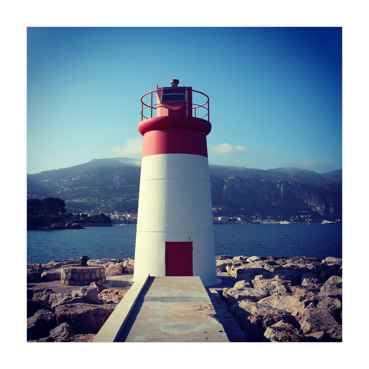 Red and white lighthouse (Print Only)