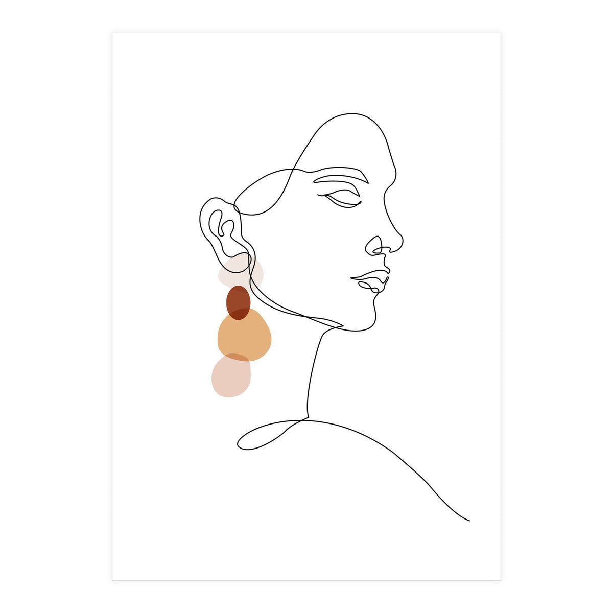 Earring woman (Print Only)