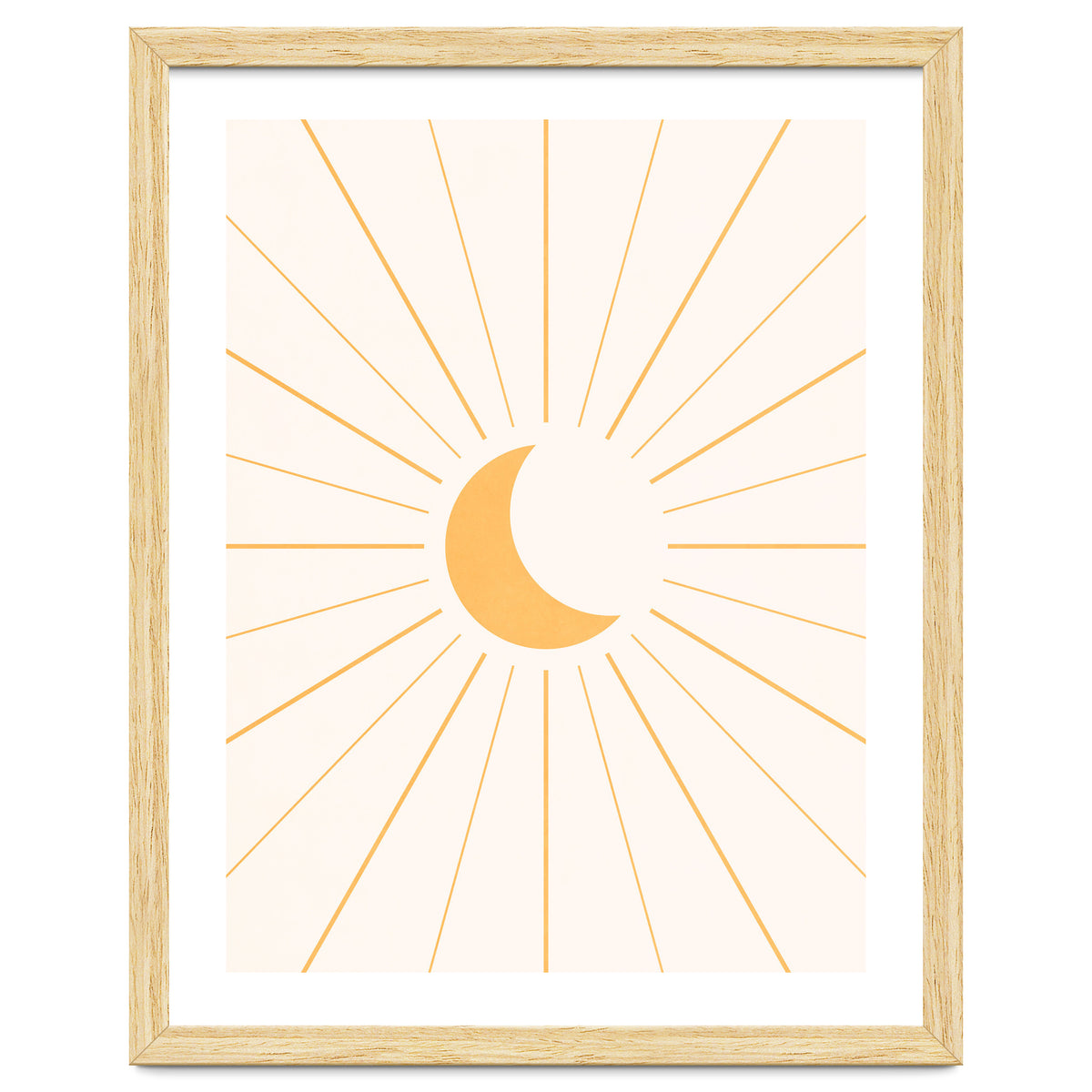 MOON IN LINES - GOLD