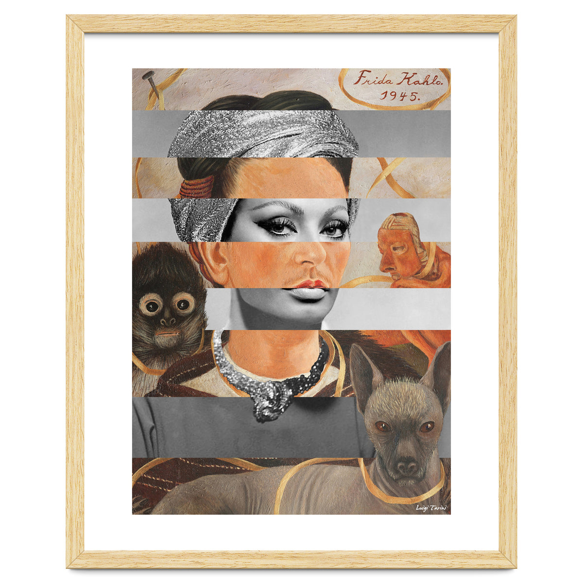 Self Portrait By Frida Kahlo & Sophia Loren