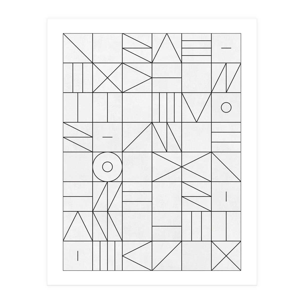 My Favorite Geometric Patterns No.1 - White (Print Only)