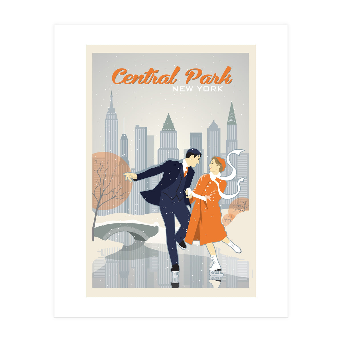 Skating in Central Park  (Print Only)