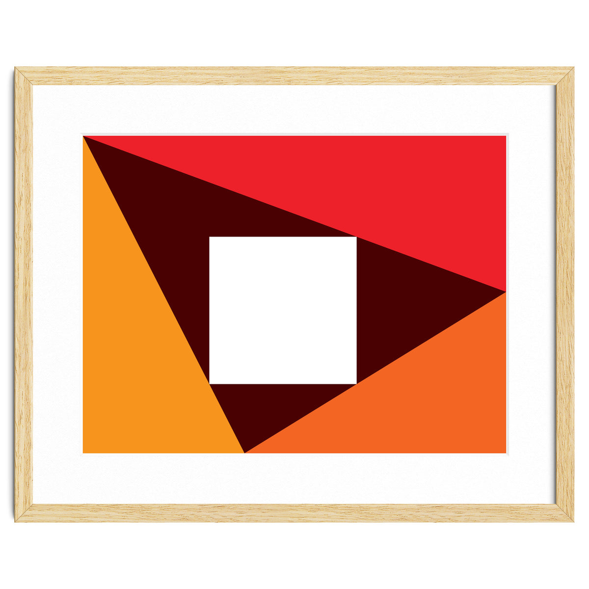 Geometric Shapes No. 23 - red & orange