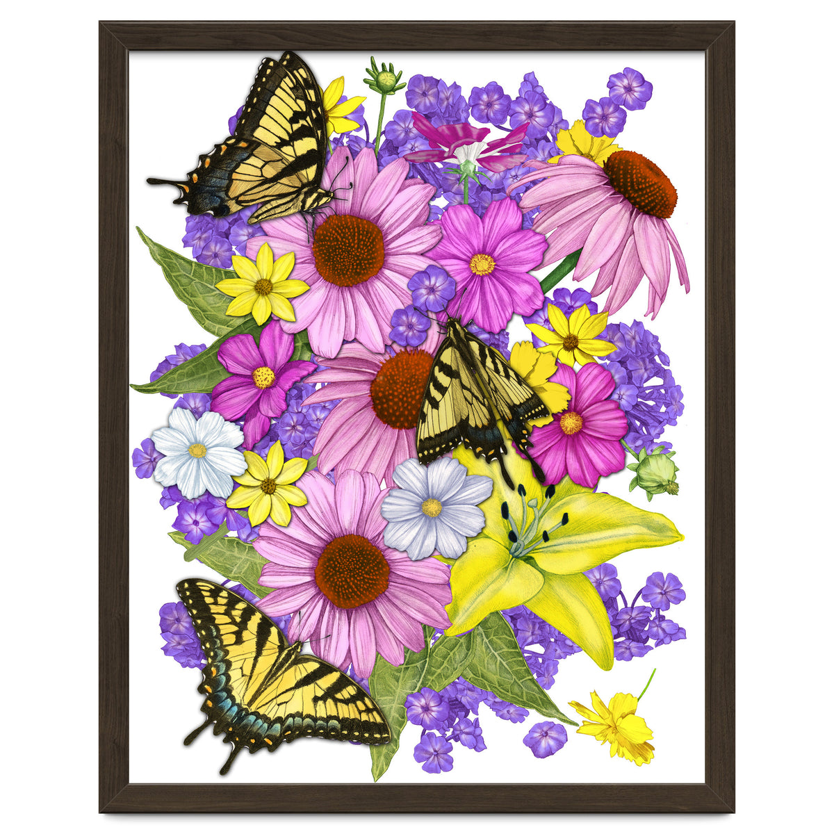Corn Flowers and Swallowtails
