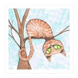 Red cat in a tree (Print Only) thumbnail