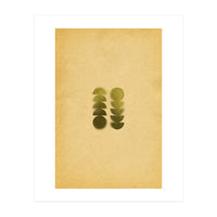 Green blurry geometric shapes (Print Only)