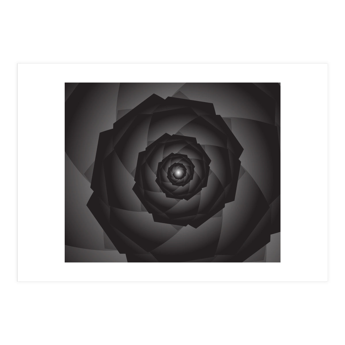 Mono Chrome Tech Spiral Pattern (Print Only)