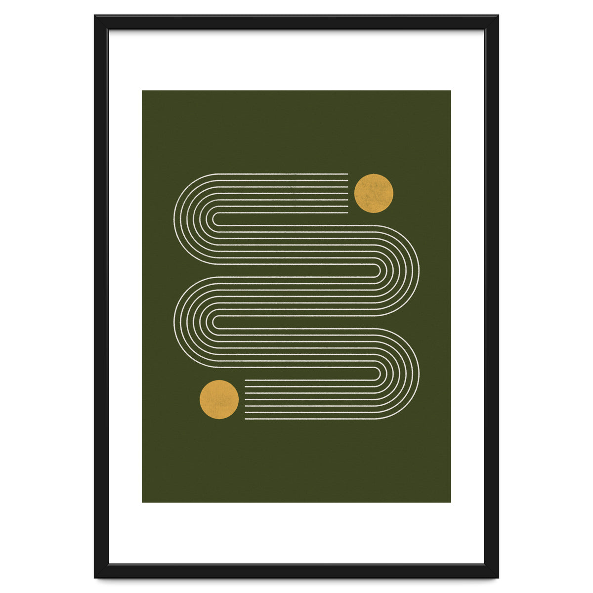 Mid-Century Modern No.25 - Woodblock Print