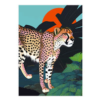 The Cheetah, Tropical Jungle Animals, Mystery Wild Cat, Wildlife Forest Vintage Nature Painting (Print Only)
