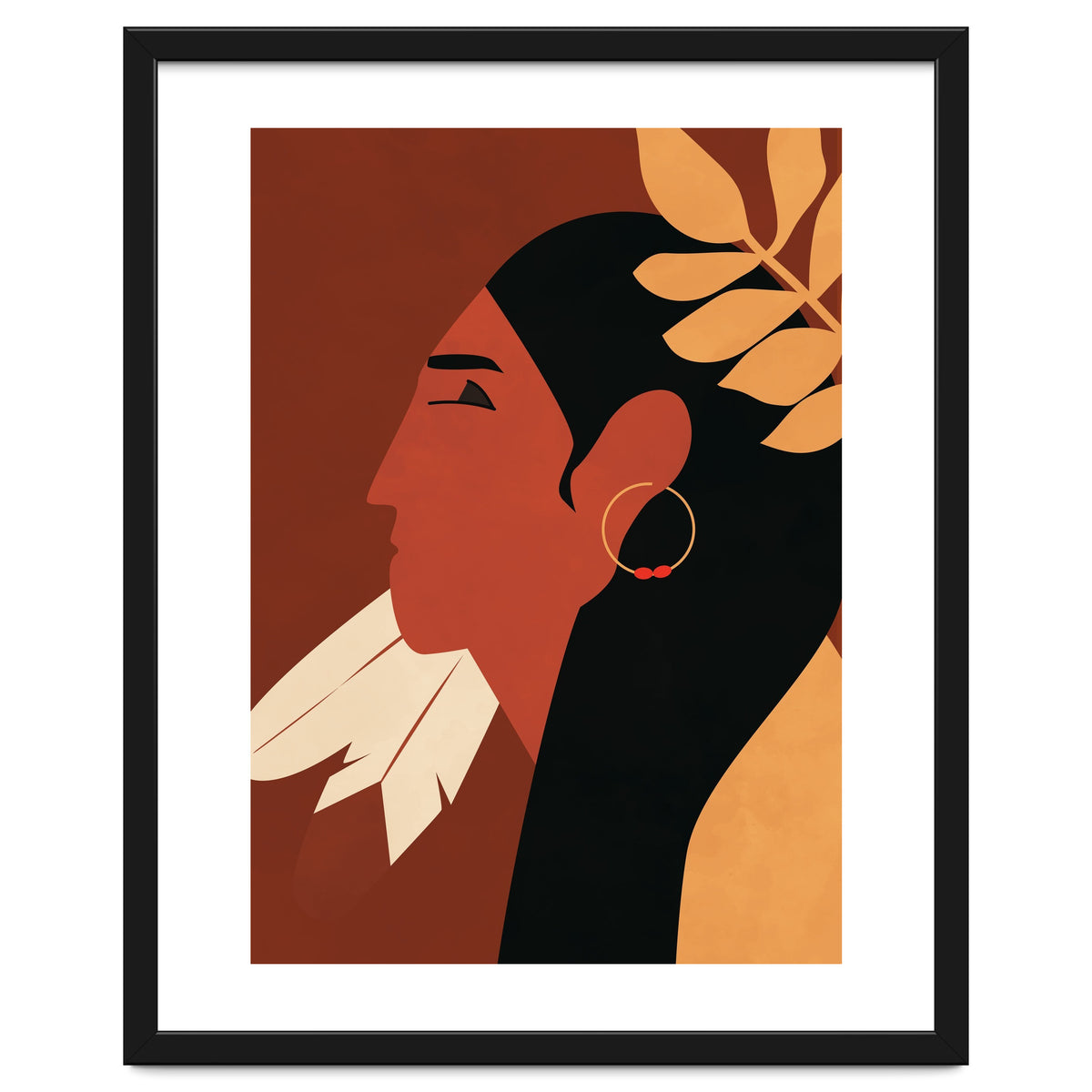 Boho Chic Woman Indian Fashion Print