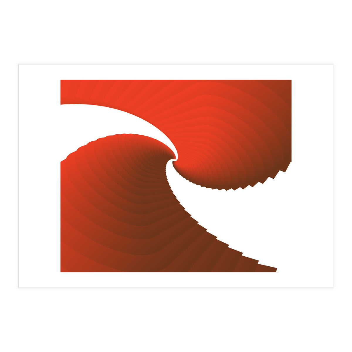 Red & White Spiral  (Print Only)