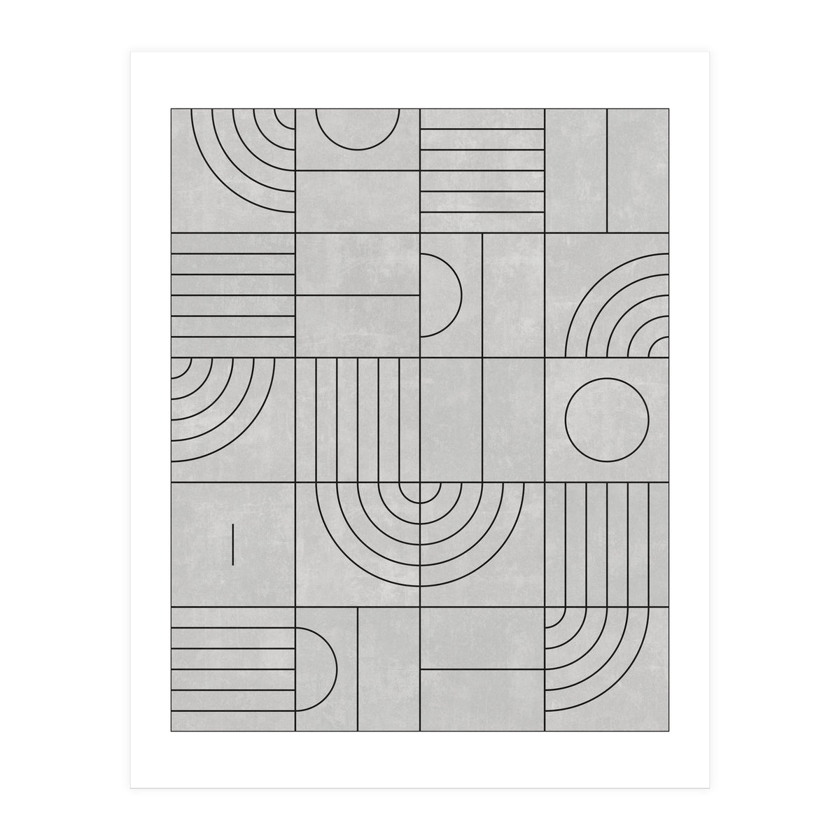 My Favorite Geometric Patterns No.21 - Grey (Print Only)