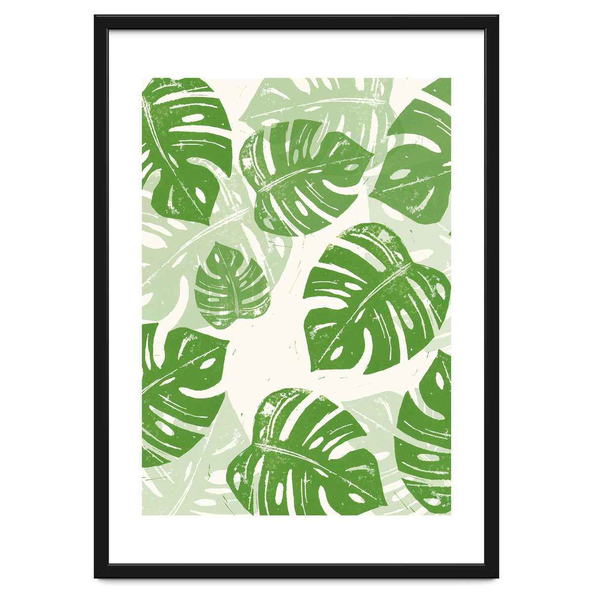 Linocut Monstera