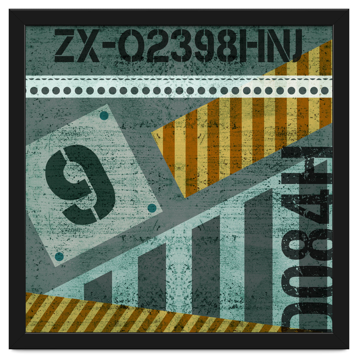 Abstract Industrial Slate And Stripes