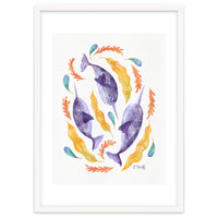 Swirling Narwhals | Purple