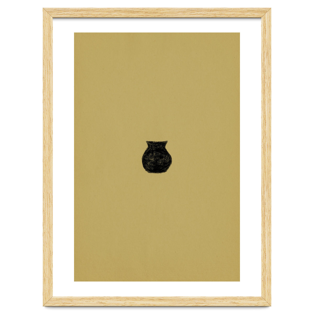 Olive green and black crock