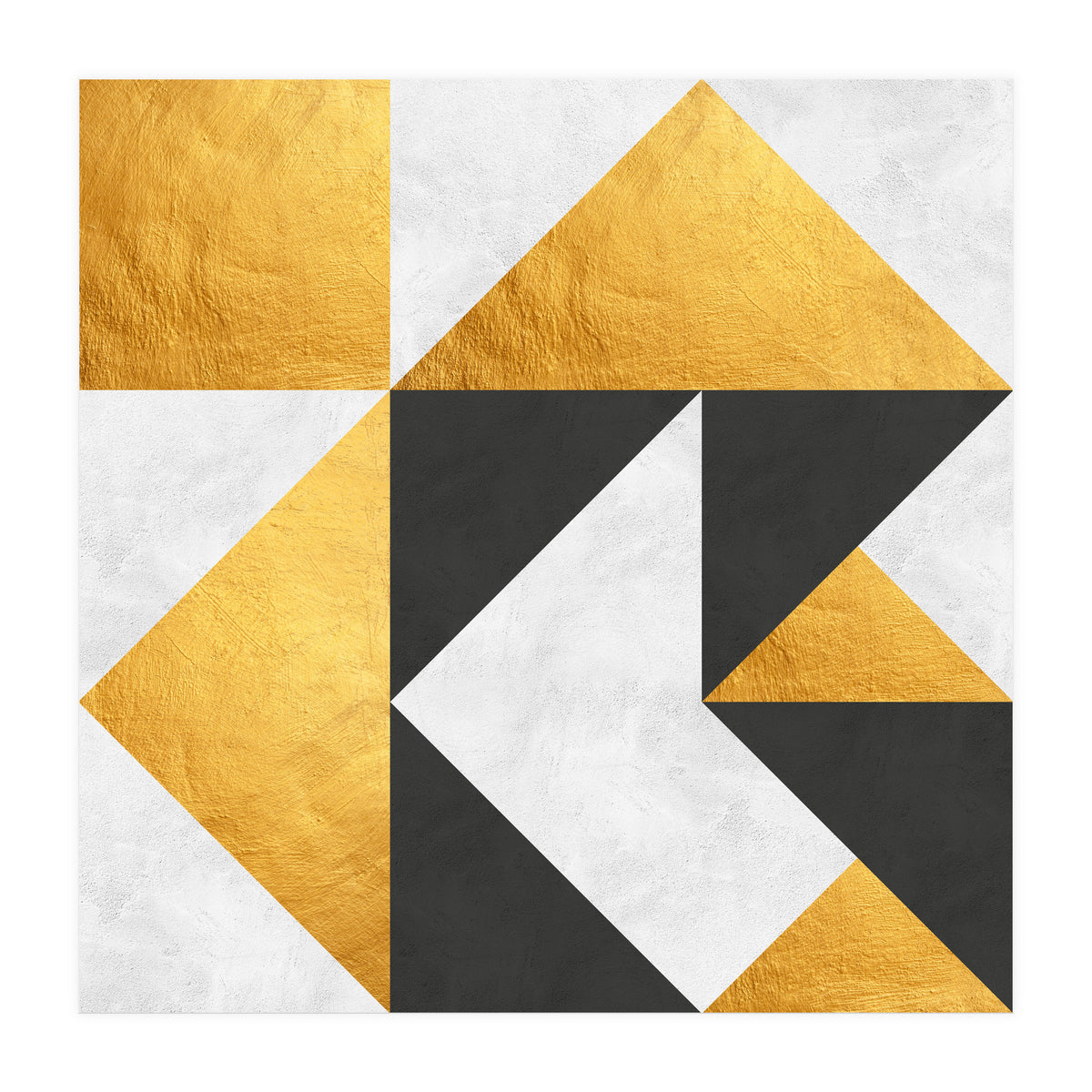 Gray and Gold Composition II (Print Only)