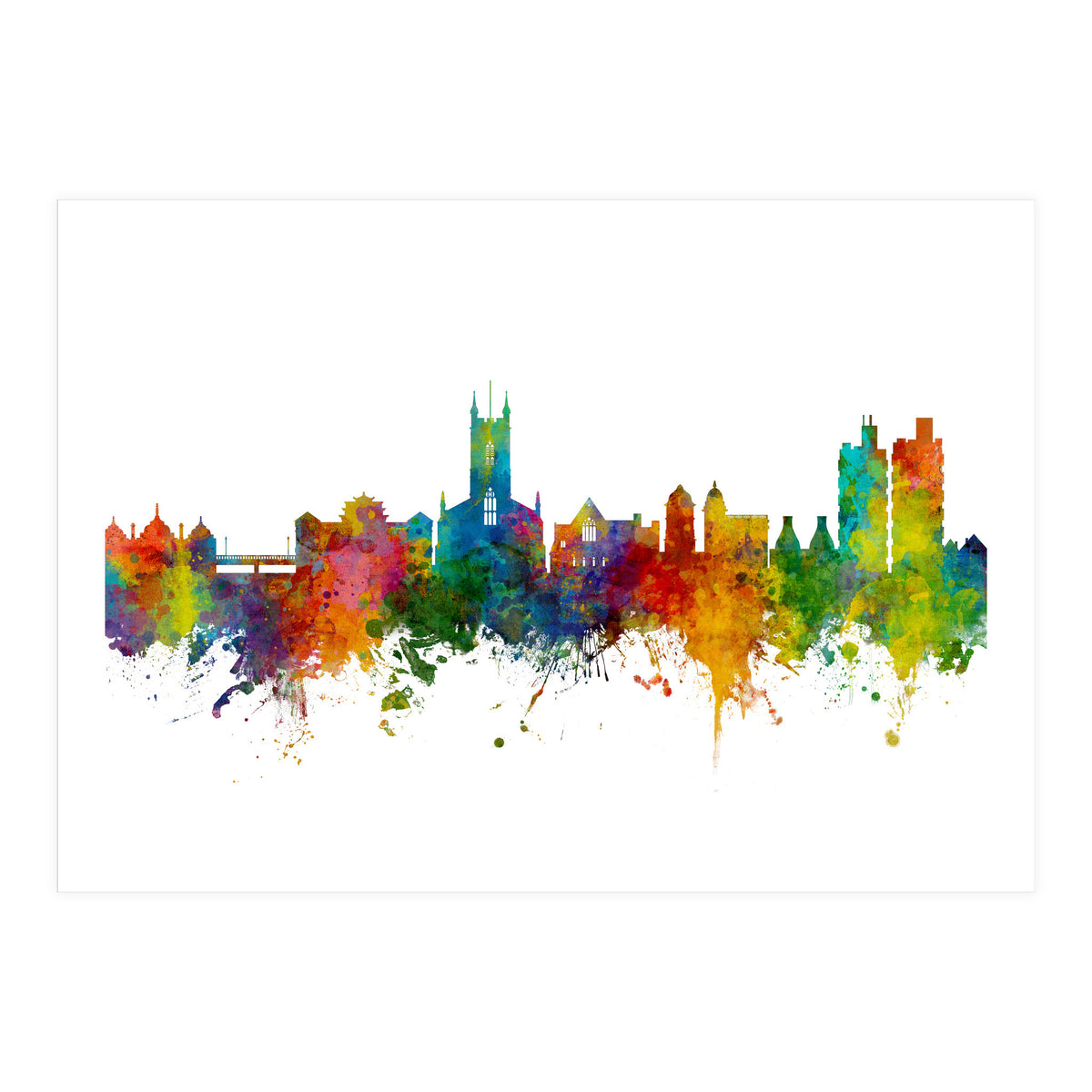 Stoke-on-Trent England Skyline (Print Only)