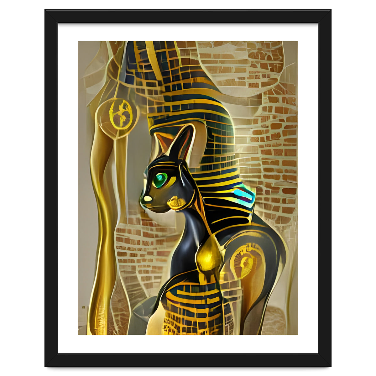 Ancient Egyptian Cat Goddess Bastet AI Art
