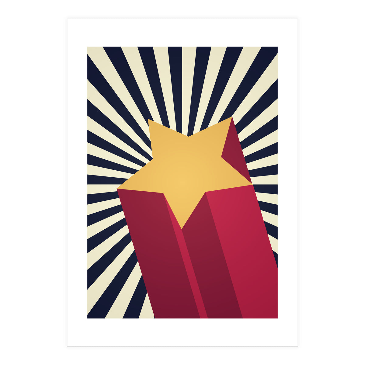 Mid Century 3d Star (Print Only)