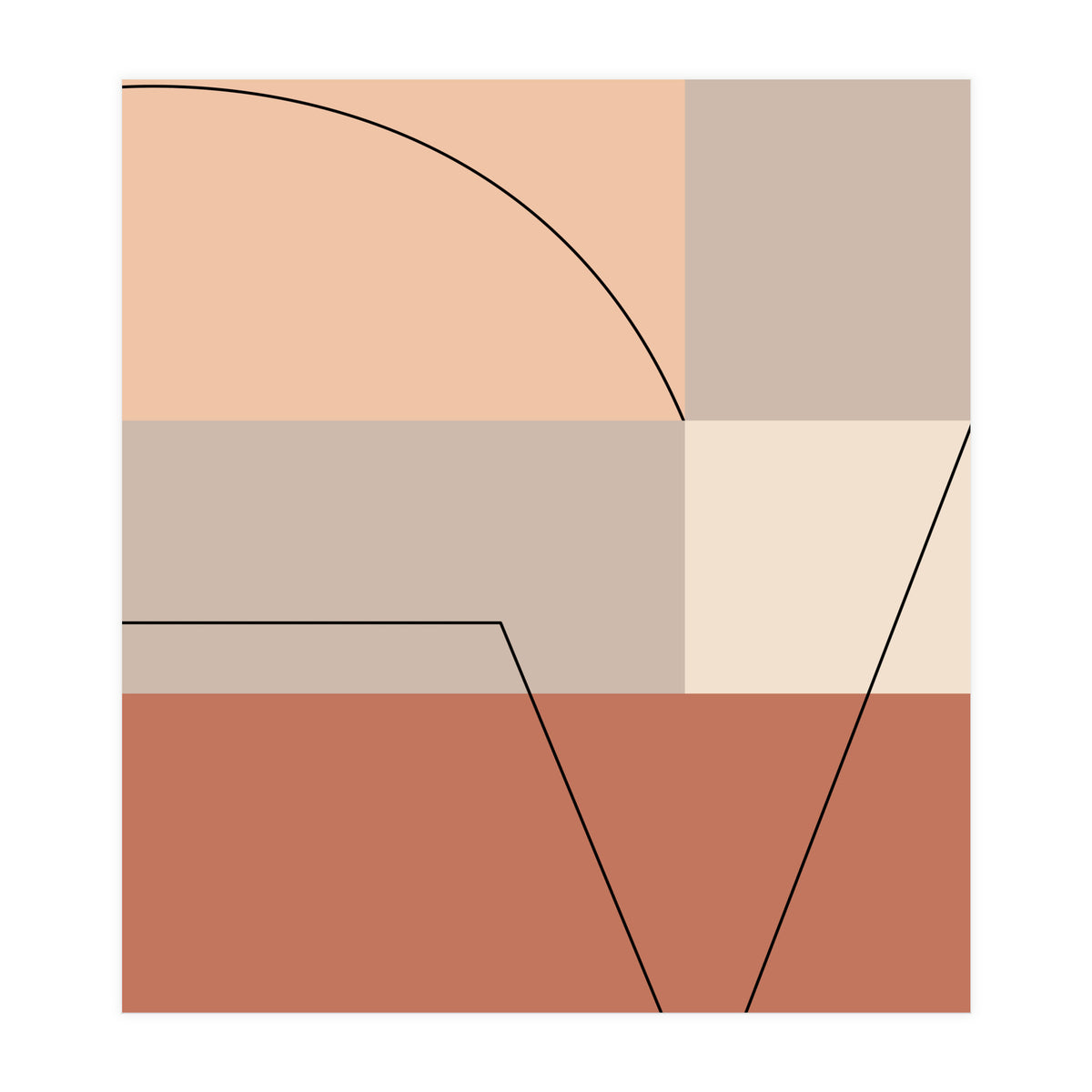 Neutral Geometric B (Print Only)