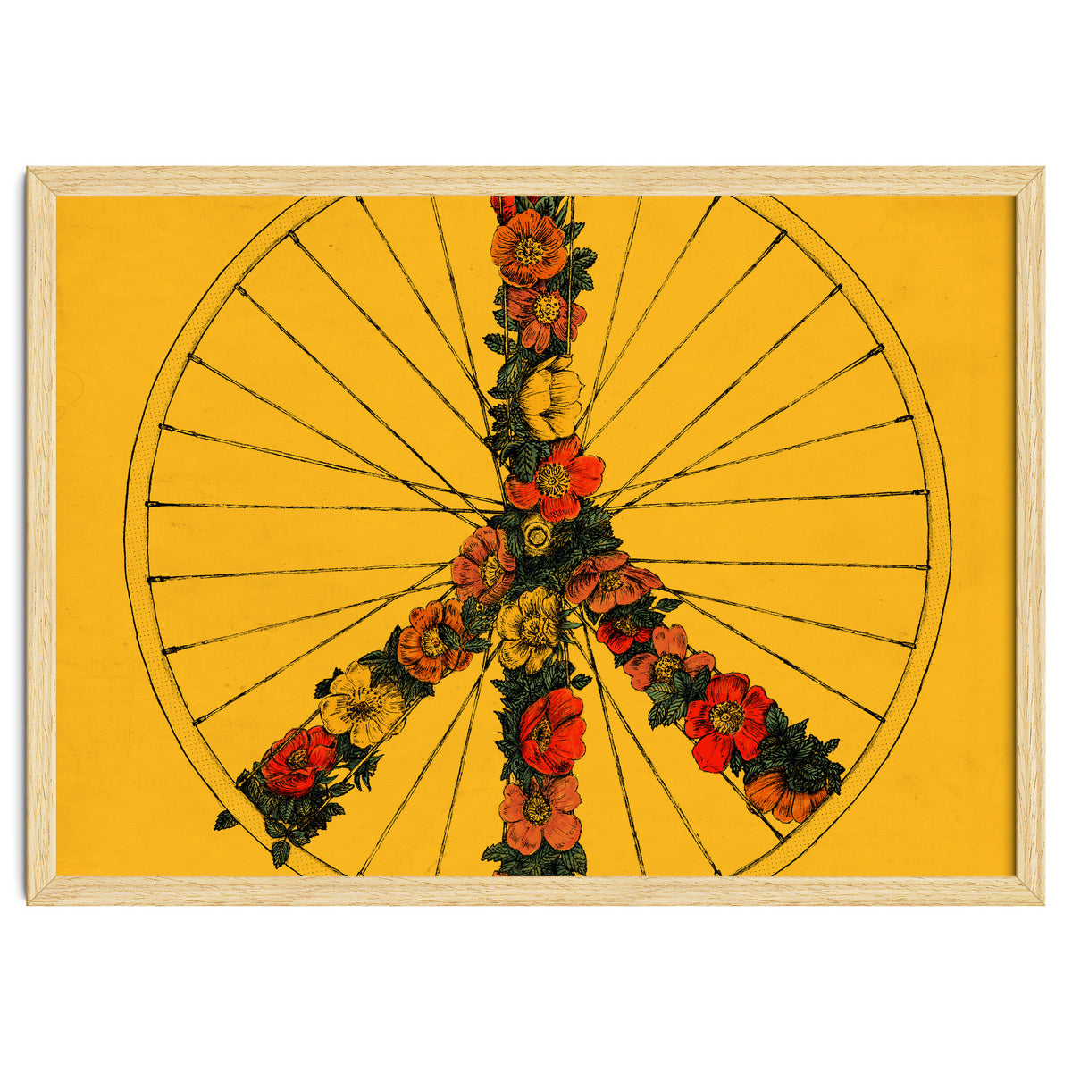 Peace And Bike Yellow