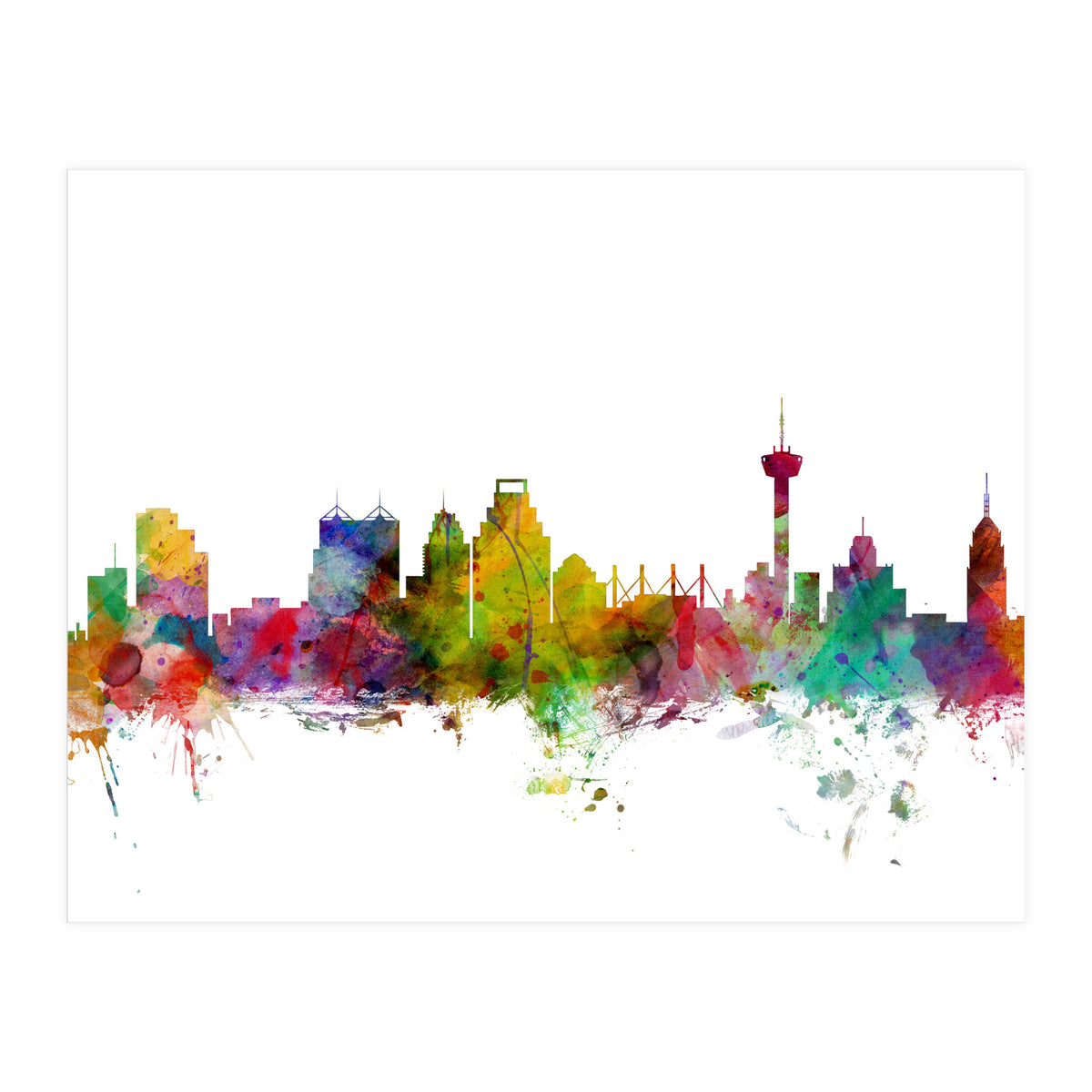 San Antonio Texas Skyline (Print Only)