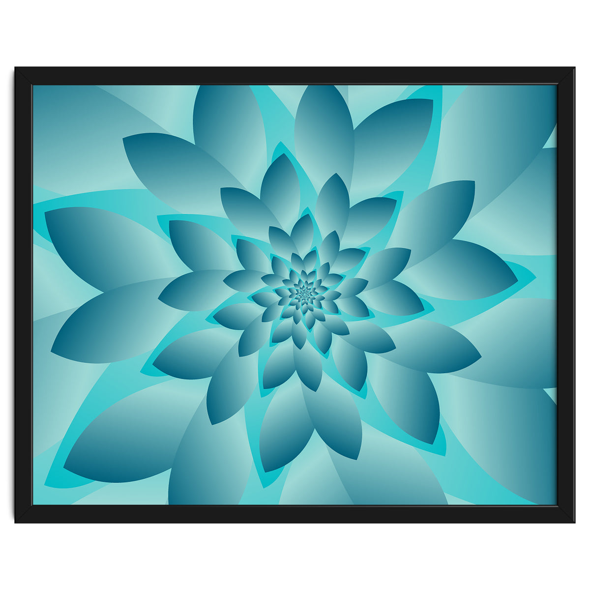Abstract Modern Optical Illusion Floral Design Art