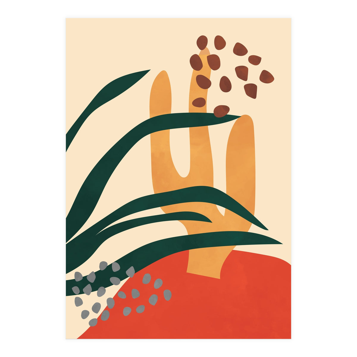 Abstract Scandi Botanical (Print Only)